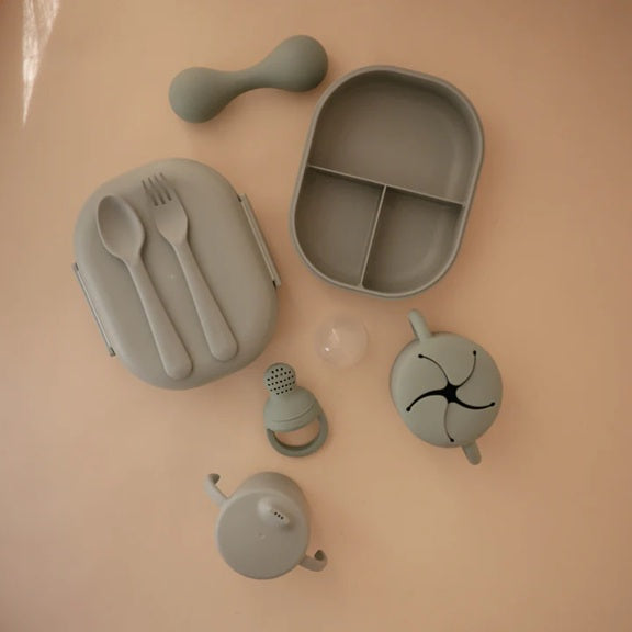 Mushie Lunchbox Set - Sage