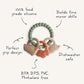 Mushie Silicone Teething Ring - Dinosaurs