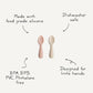Mushie Silicone Toddler Starter Spoons -  Blush/Shifting Sand