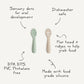 Mushie Silicone First Baby Feeding Spoons - Blush/Shifting Sand