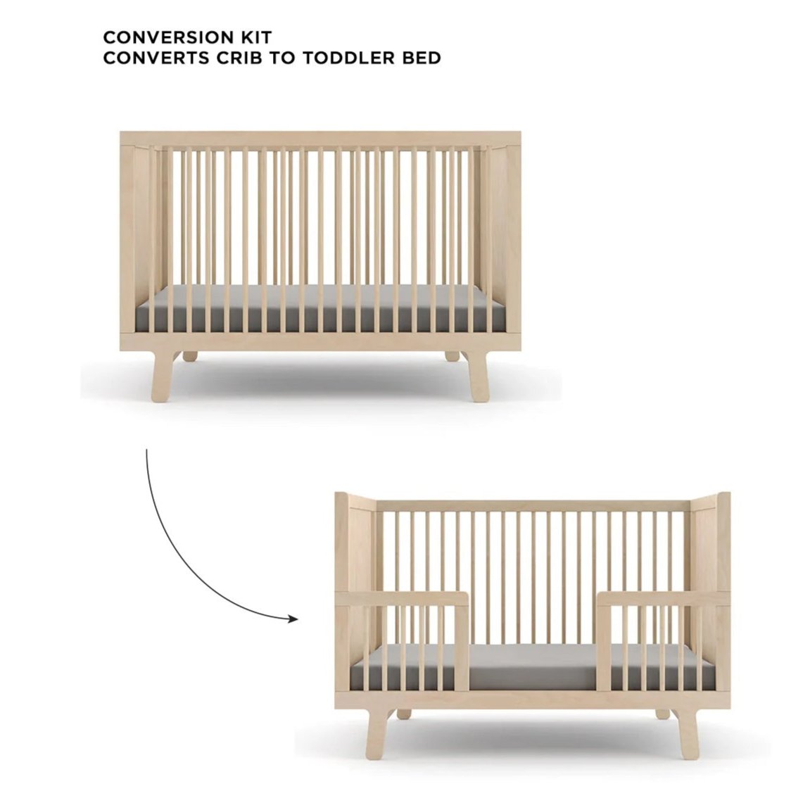 Oeuf NYC Sparrow Cot Toddler Conversion Kit - Birch
