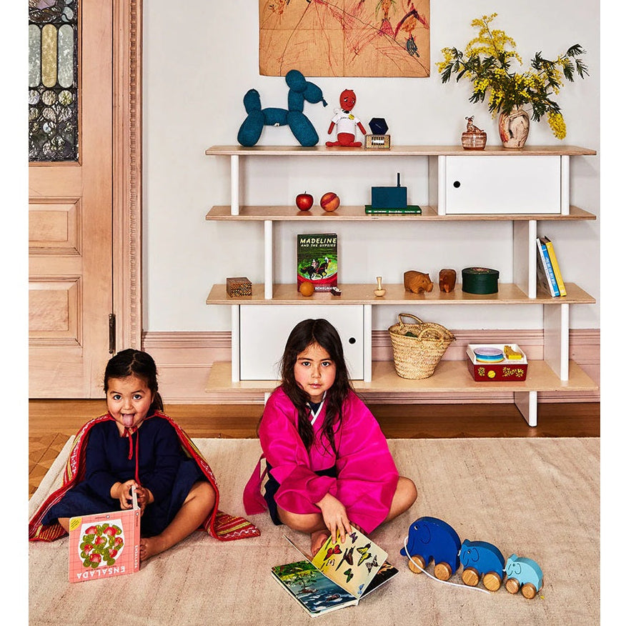 Oeuf NYC Mini Library Shelving Unit - White & Birch