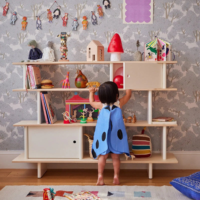 Oeuf NYC Mini Library Shelving Unit - White & Birch