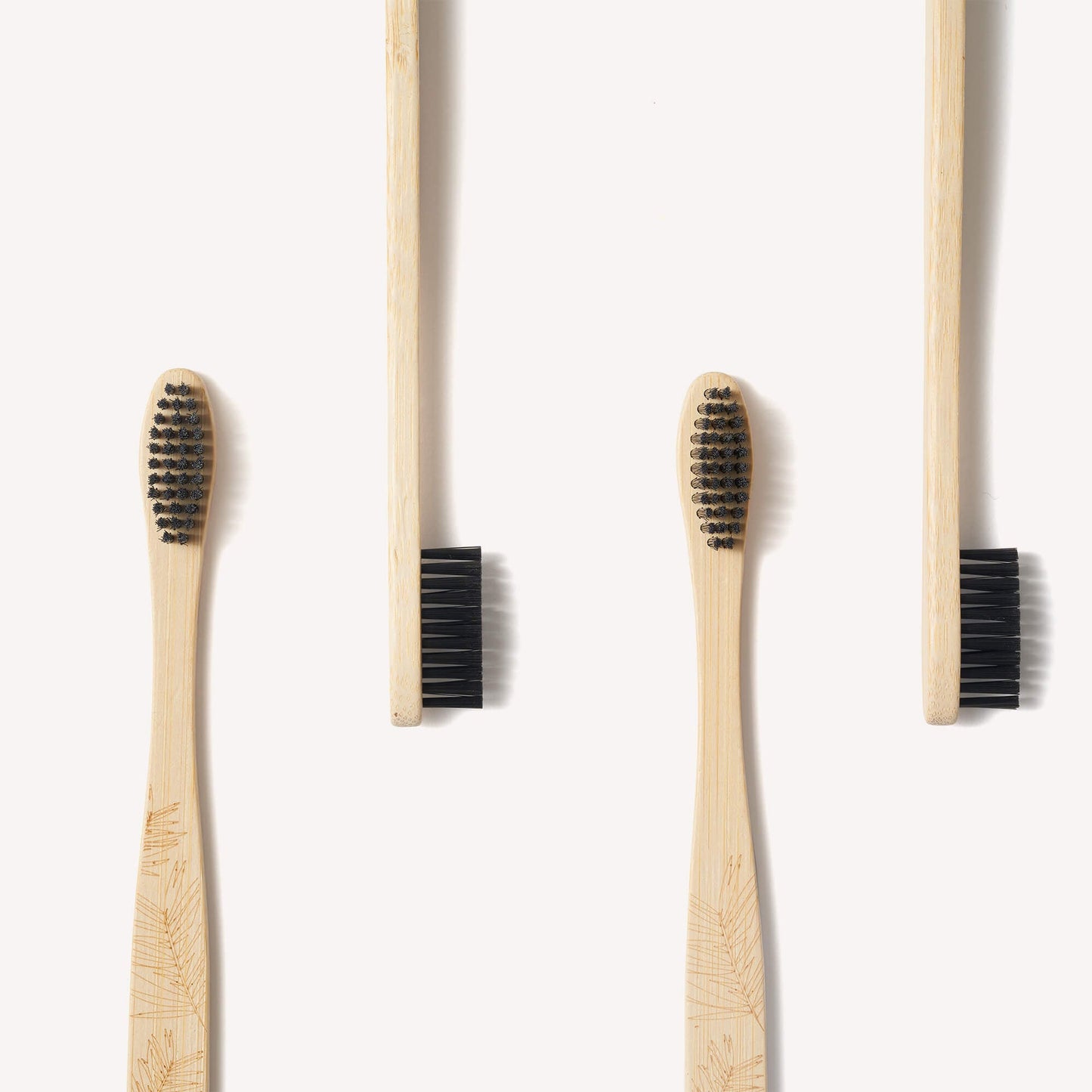 Wild & Stone Adult Bamboo Toothbrush - 4 Pack - Medium Bristles
