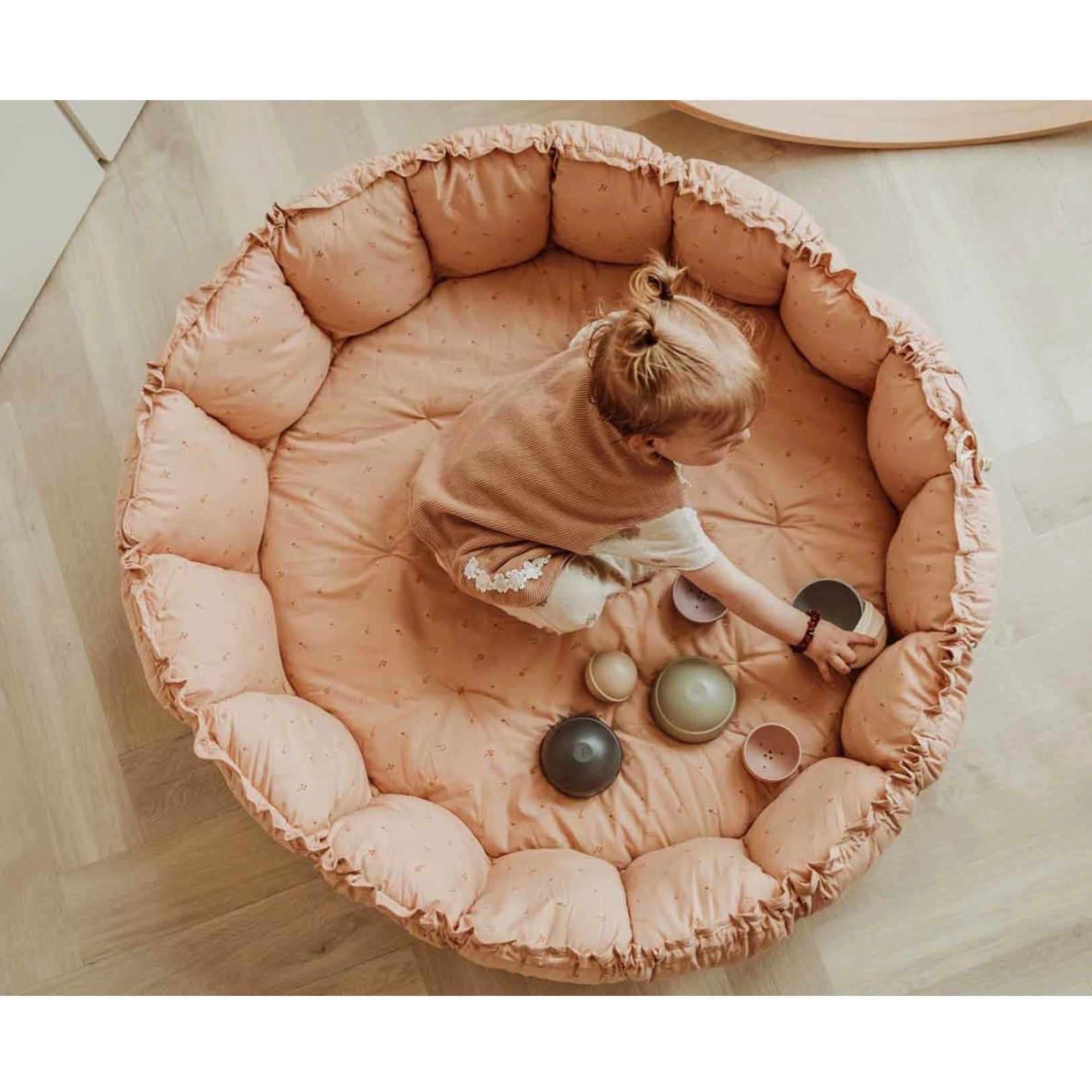 Play & Go Coco Organic Baby Playmat & Cocoon - Fleuri