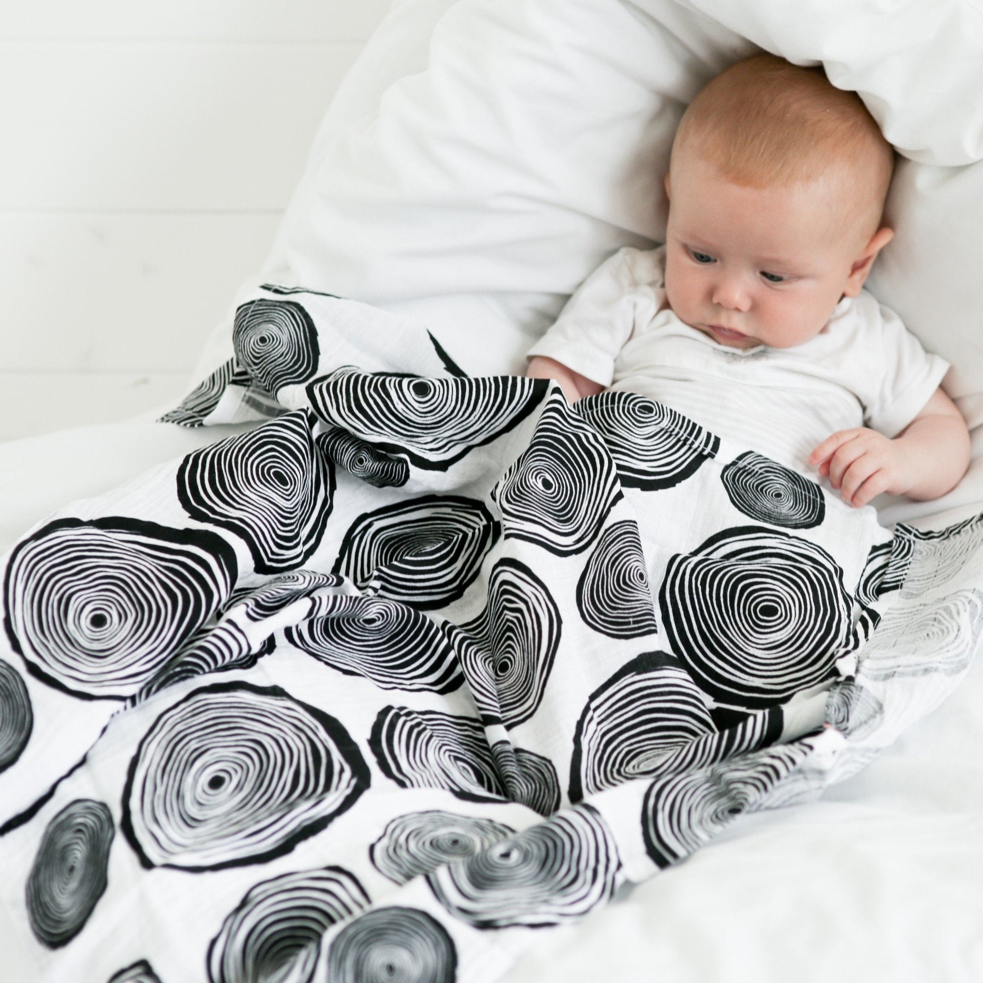 Etta Loves Organic Sensory Muslin Cloths - 3 Pk - Plant Prints