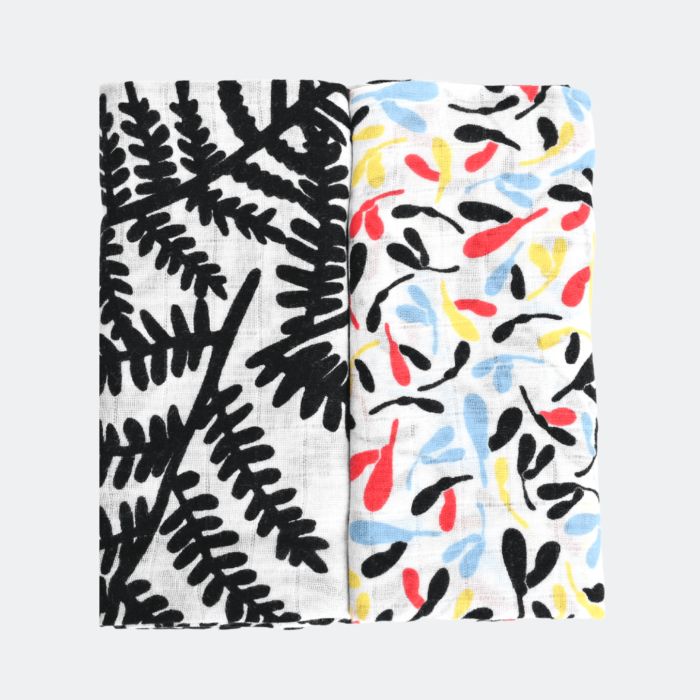 Etta Loves Organic Muslin Cloths - 2 Pk - Plant Prints