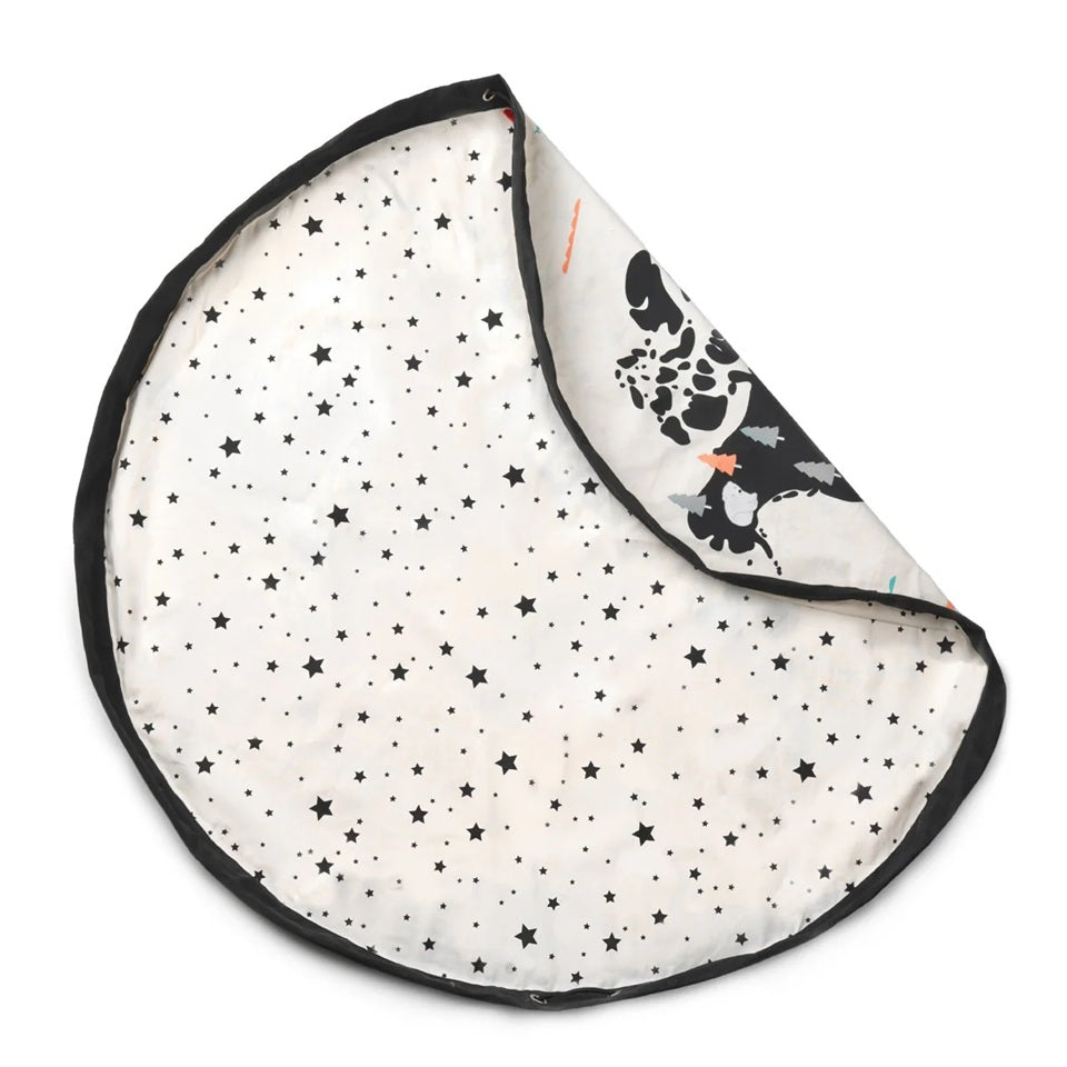 Play & Go Noomad Reversible Toy Storage Bag & Playmat - World Map/Stars