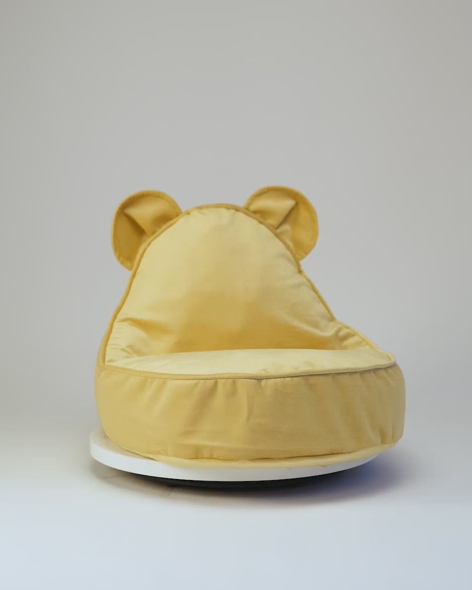 Wigiwama Bear Beanbag Chair - Velvet Salted Caramel
