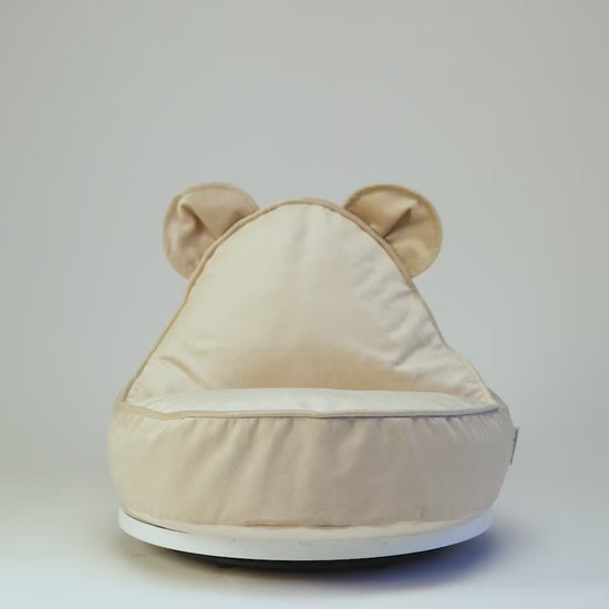 Wigiwama Bear Beanbag Chair - Velvet Dusty Beige