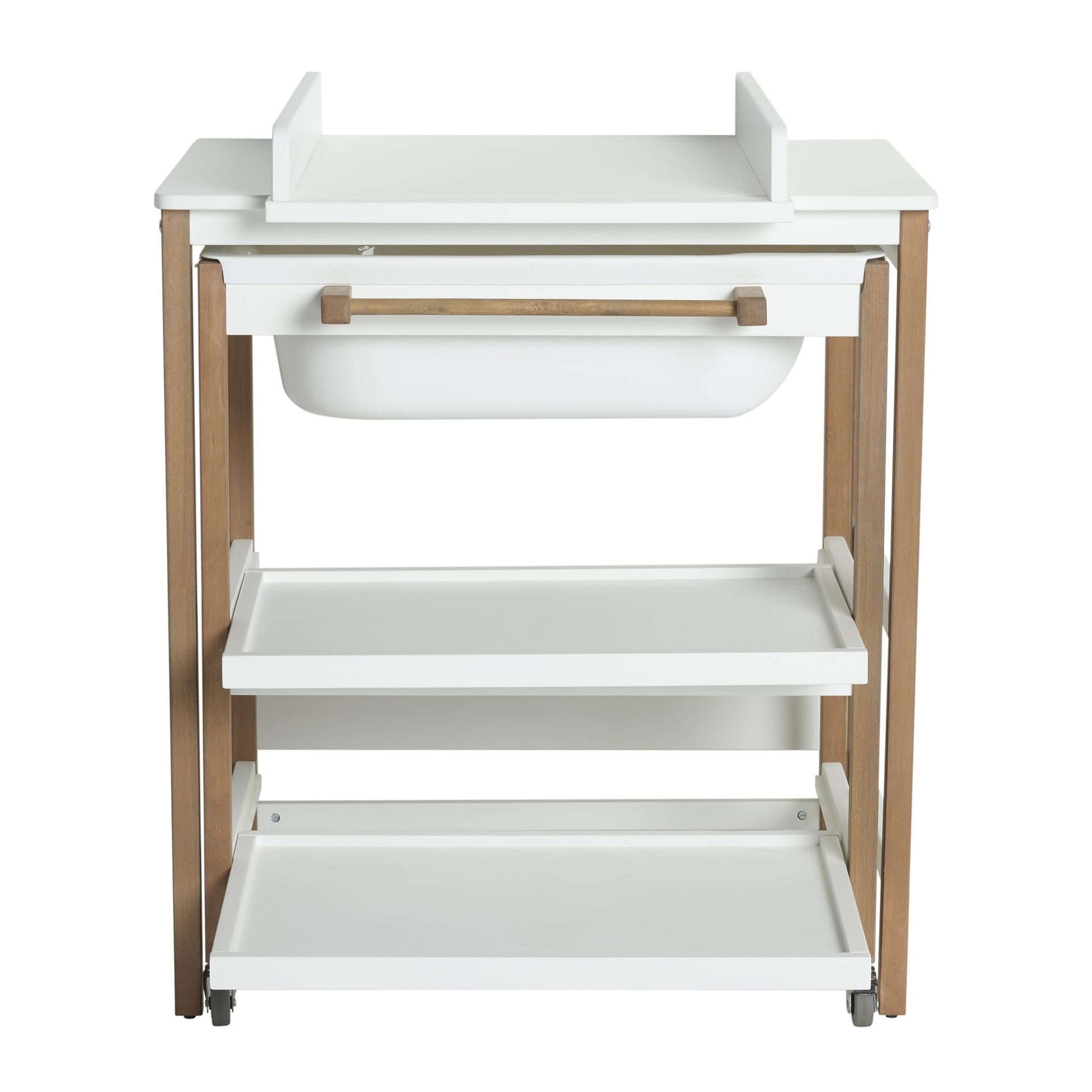 Quax Changing Table with Bath - White/Natural