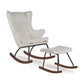 Quax De Luxe Adult Rocking Nursing Chair - Teddy/Cream