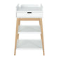 Quax Hip Changing Table with Drawer - White/Natural