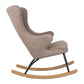 Quax De Luxe Adult Rocking Nursing Chair - Teddy/Stone