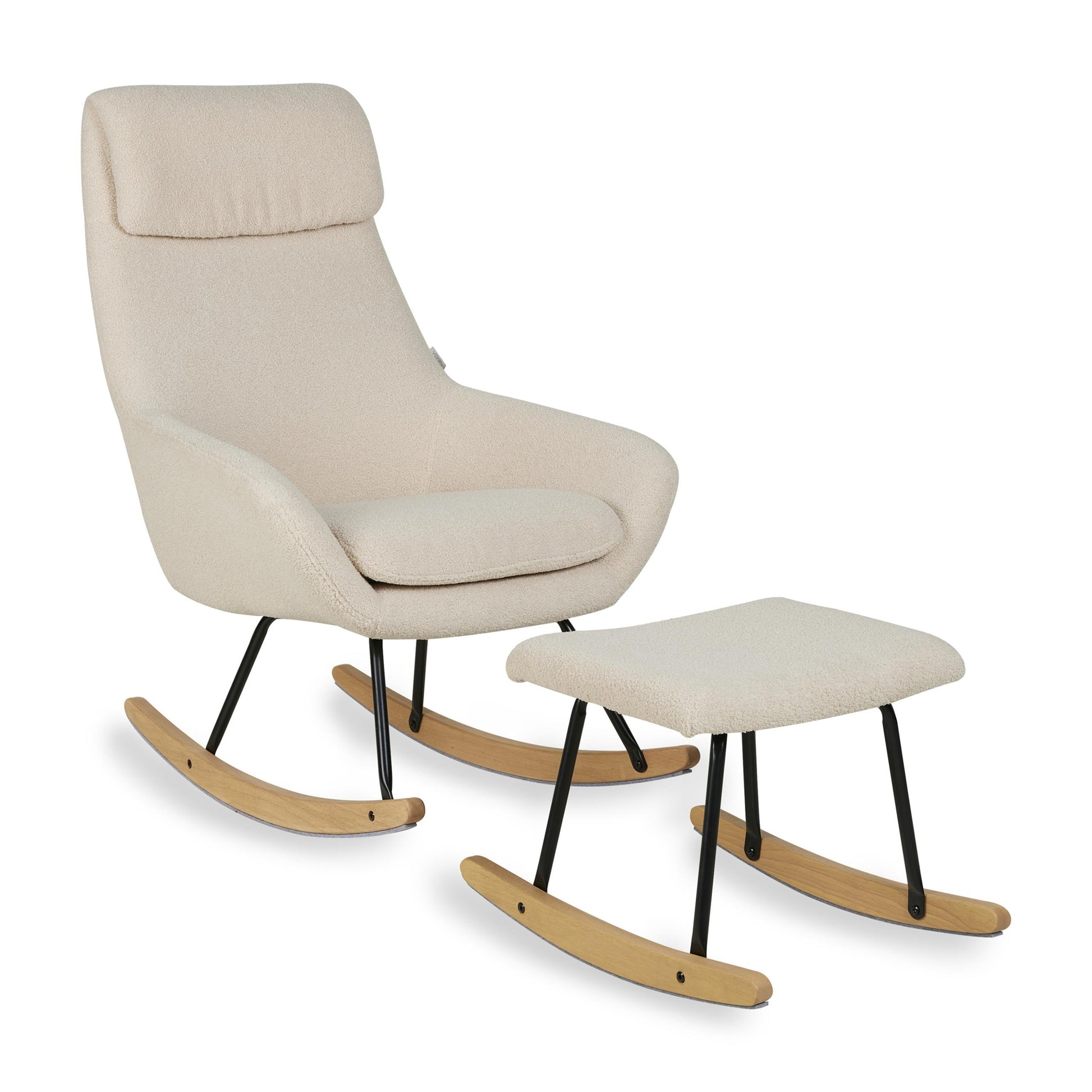 Quax Hocker Rocker Rocking Footstool - Basic/Nordic - Beige Sheep