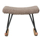 Quax Hocker Rocker Rocking Footstool - De Luxe - Teddy/Stone
