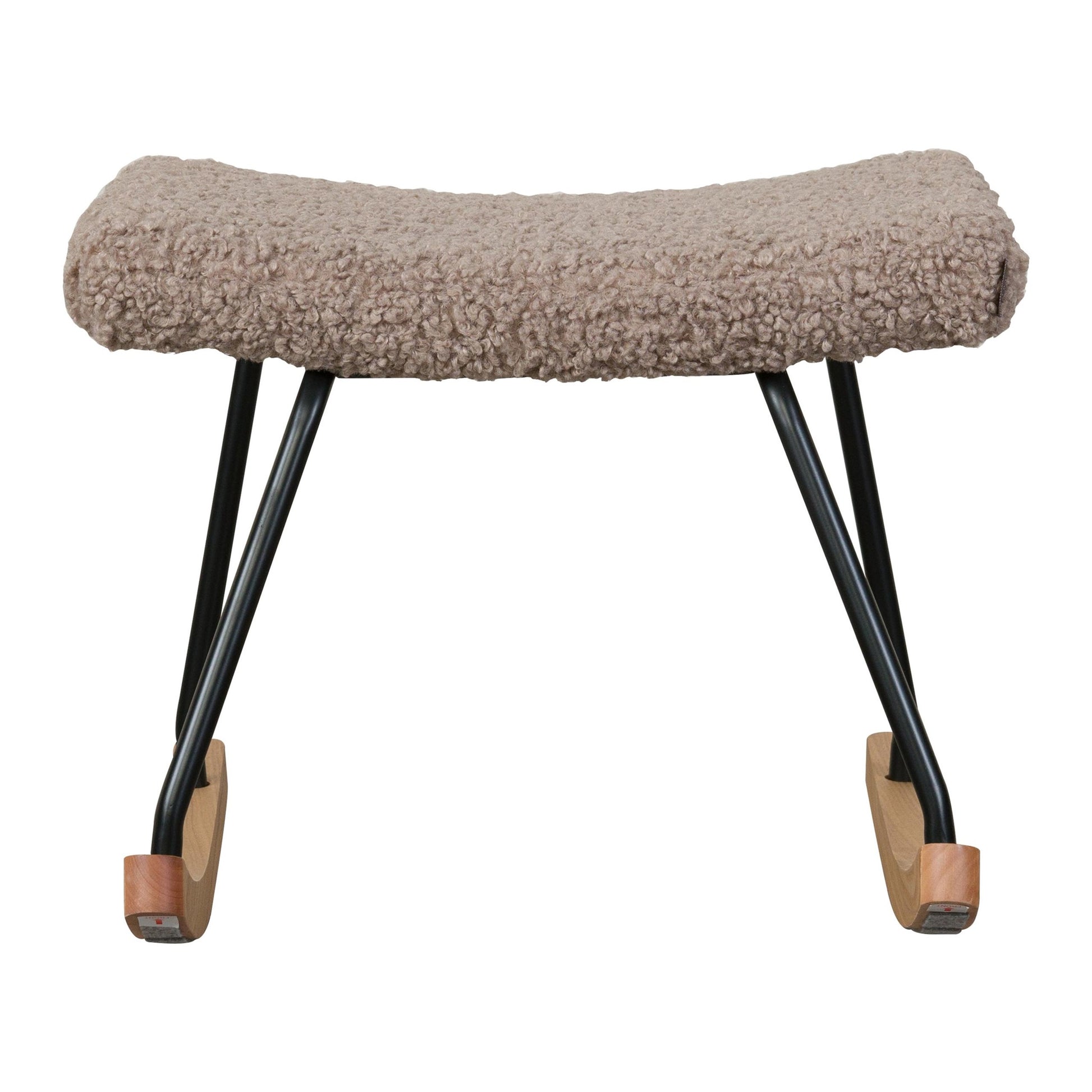 Quax Hocker Rocker Rocking Footstool - De Luxe - Teddy/Stone