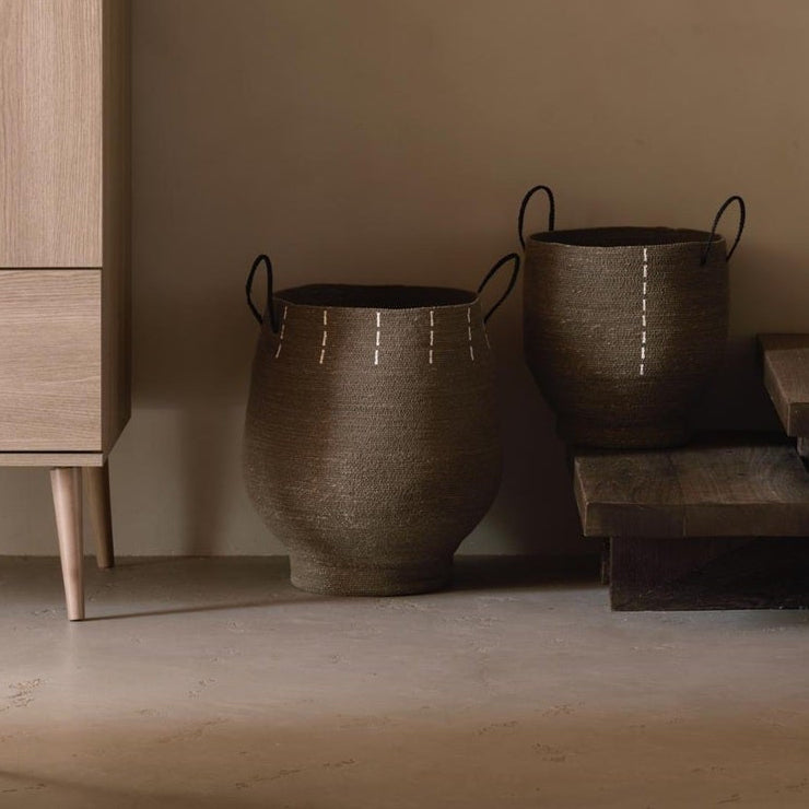 Quax Seagrass Storage Baskets - Set of 3 - Cacao