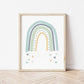 The Little Jones Rainbow Love print - greens