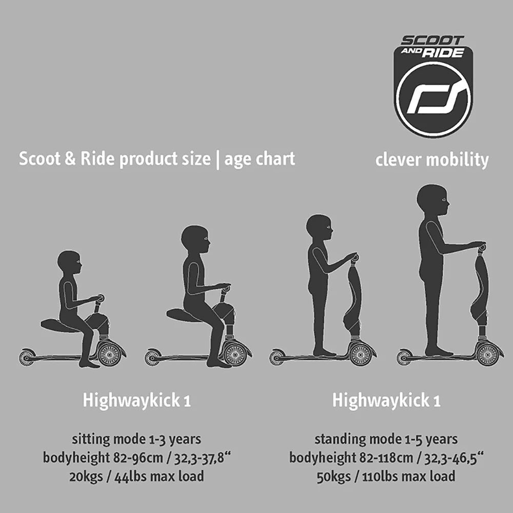 Scoot & Ride Highway Kick 1 Scooter - Kiwi