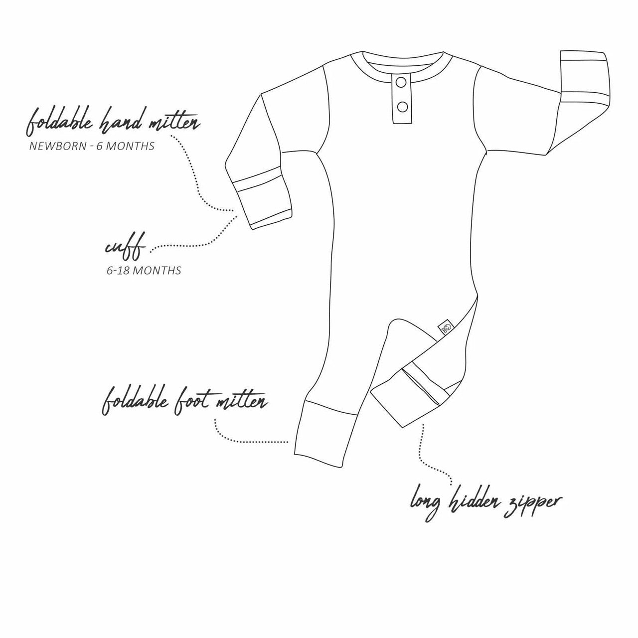 Snuggle Hunny Organic Baby Growsuit - Rose