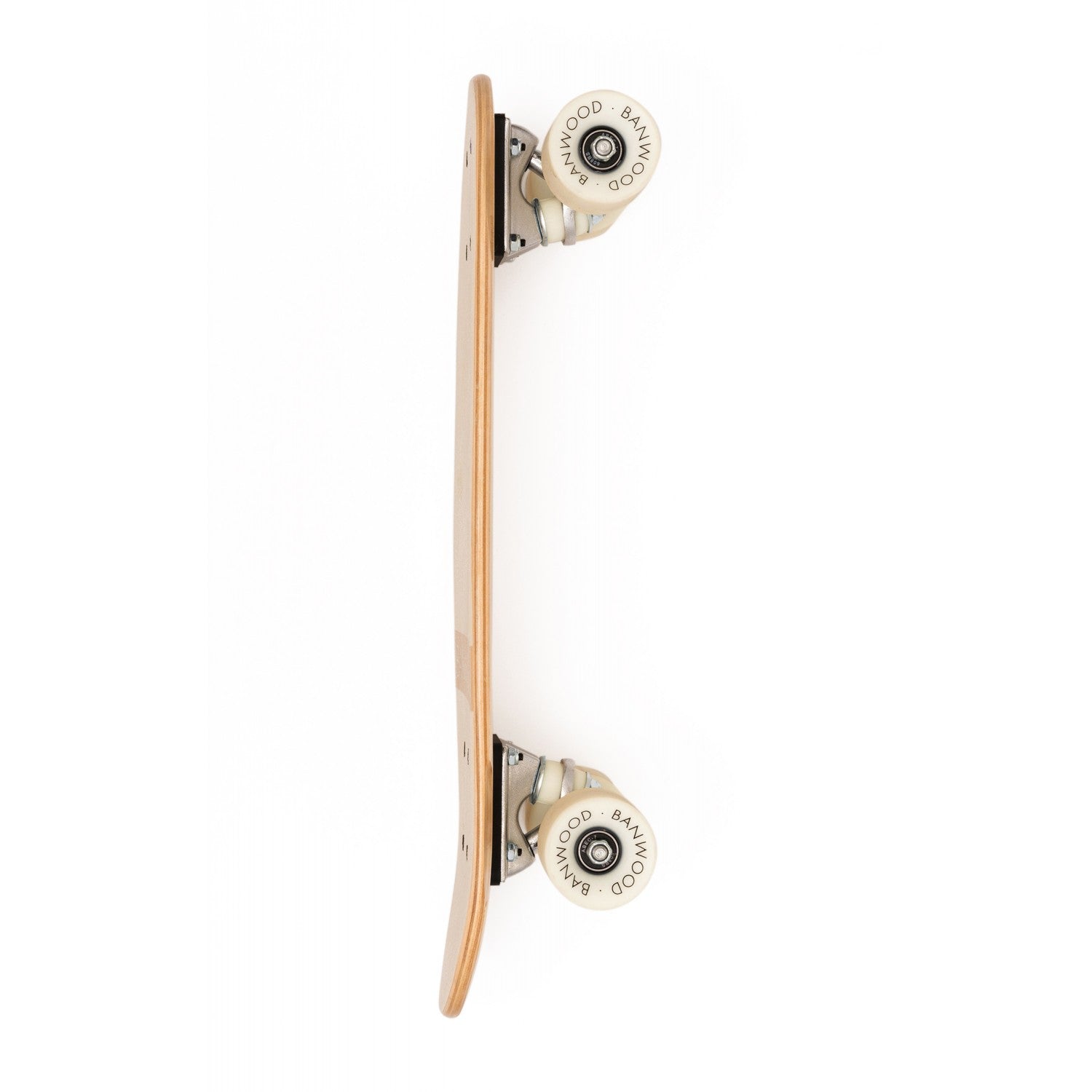 Skateboard with trucks and wheels on a white background