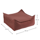 Wigiwama Outdoor Square Ottoman - Pomegranate
