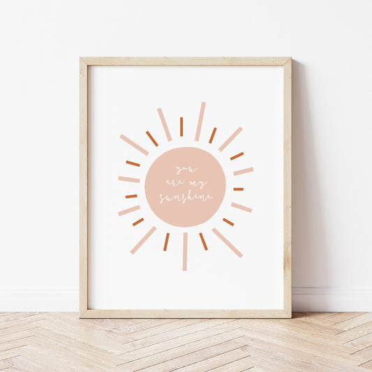 The Little Jones You Are My Sunshine Print - Light Peach