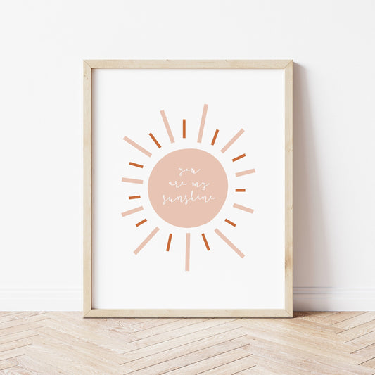 The Little Jones You Are My Sunshine Print - Light Peach