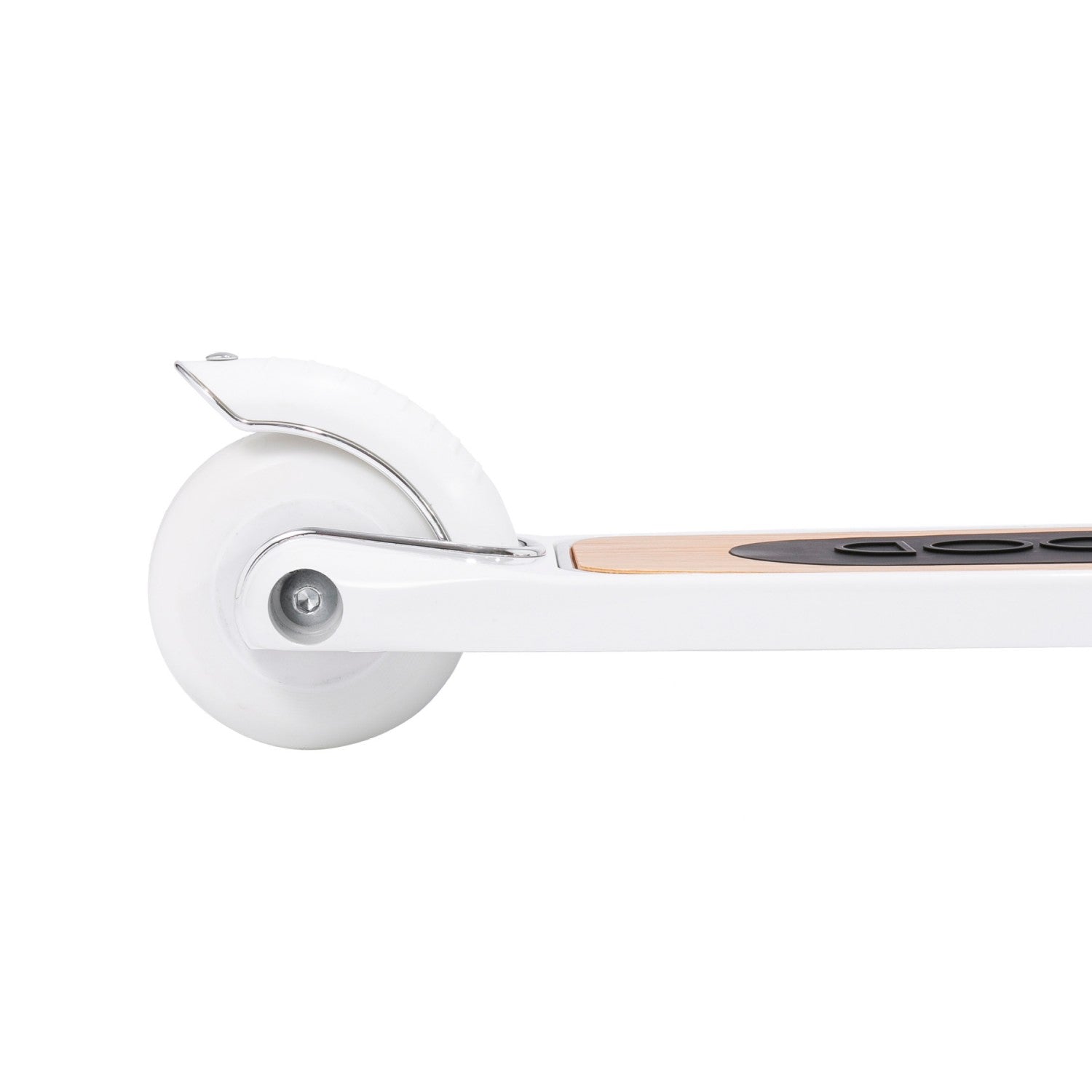 White scooter with a white wheel on a white background