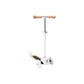 Children's scooter with wooden handlebar on a white background
