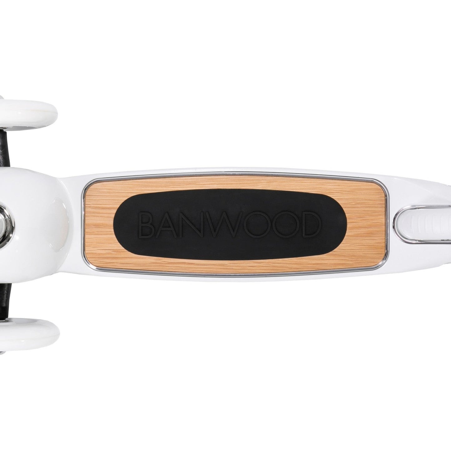 Close-up of a product with 'Banwood' branding on a white background