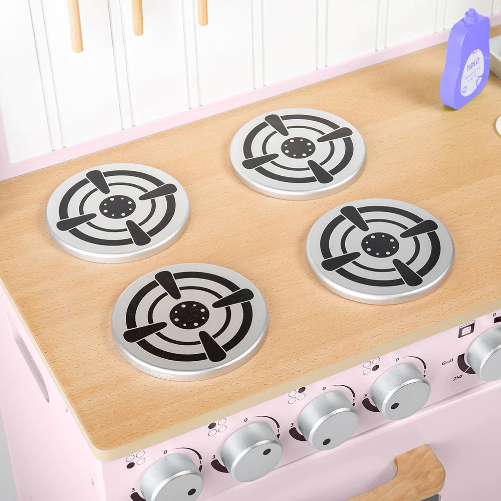 Tidlo Wooden Country Play Kitchen - Pink