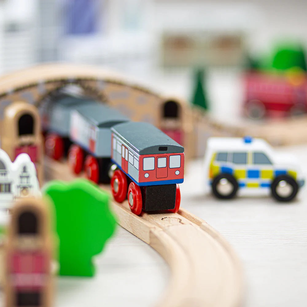 Tidlo Wooden City of London Train Set