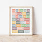 The Little Jones Tricky Words Print - Muted