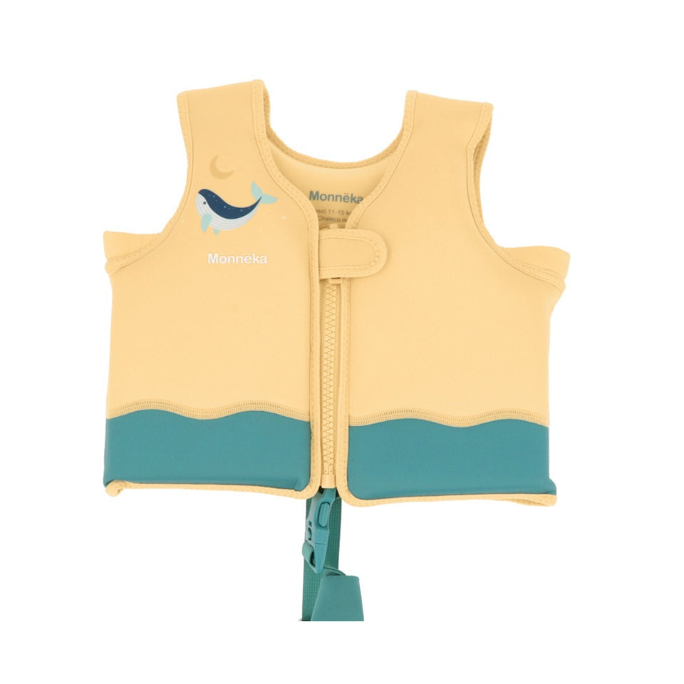 Monnëka Children's Floatation Swim Vest - Teal Whale (2-6 yrs)