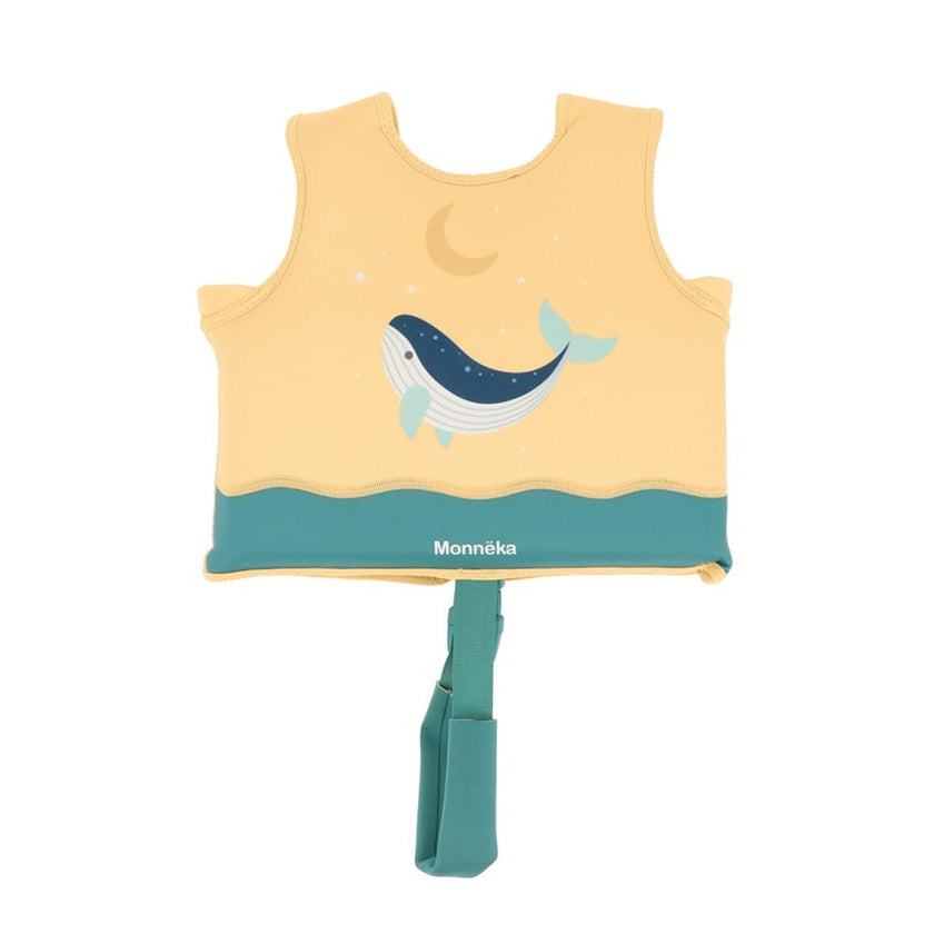 Monnëka Children's Floatation Swim Vest - Teal Whale (2-6 yrs)