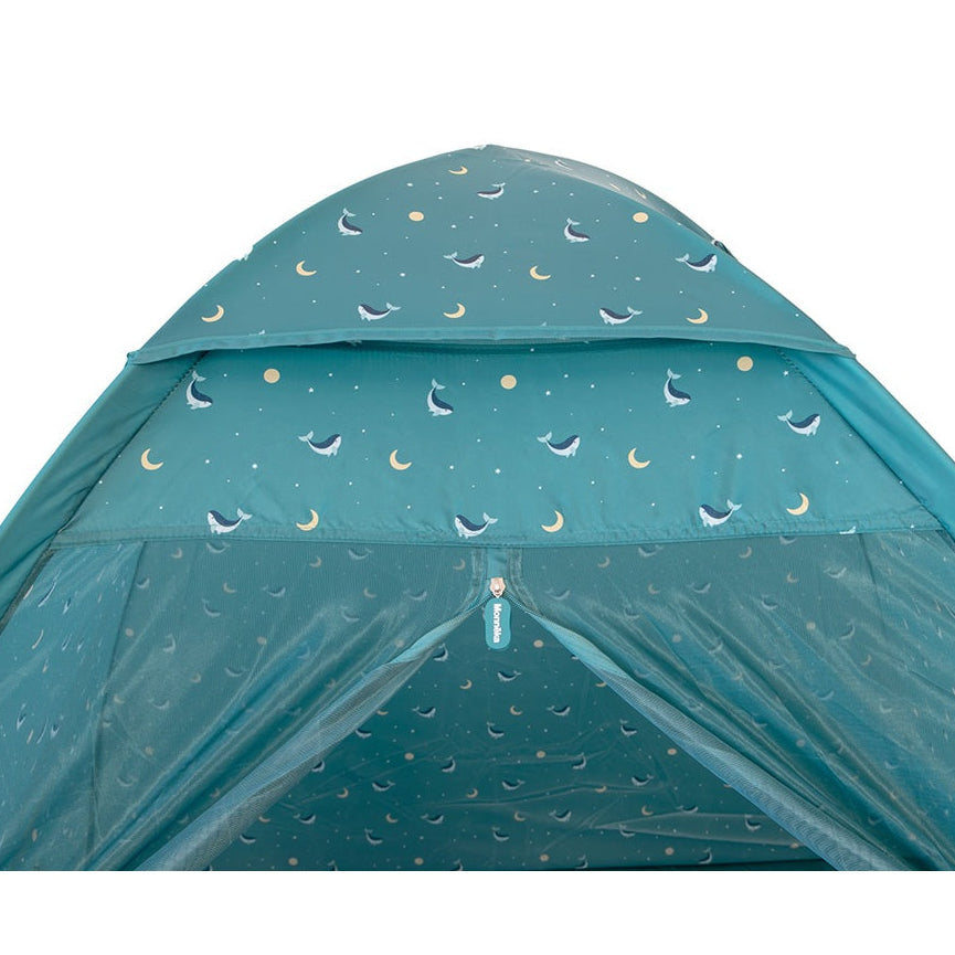 Monnëka Tent with Mosquito Net - Teal Whale