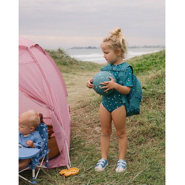 Monnëka Children's Sand-Free Backpack - Teal Whale
