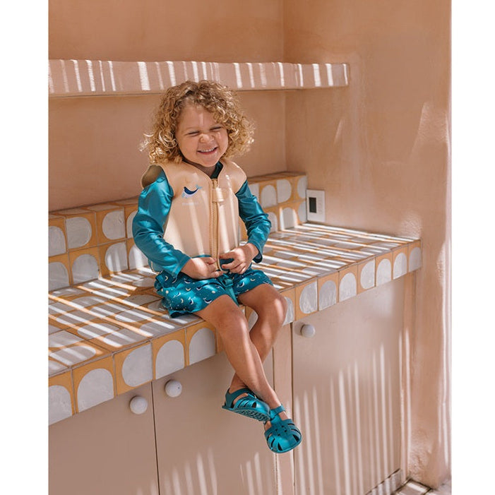 Monnëka Children's Floatation Swim Vest - Teal Whale (2-6 yrs)