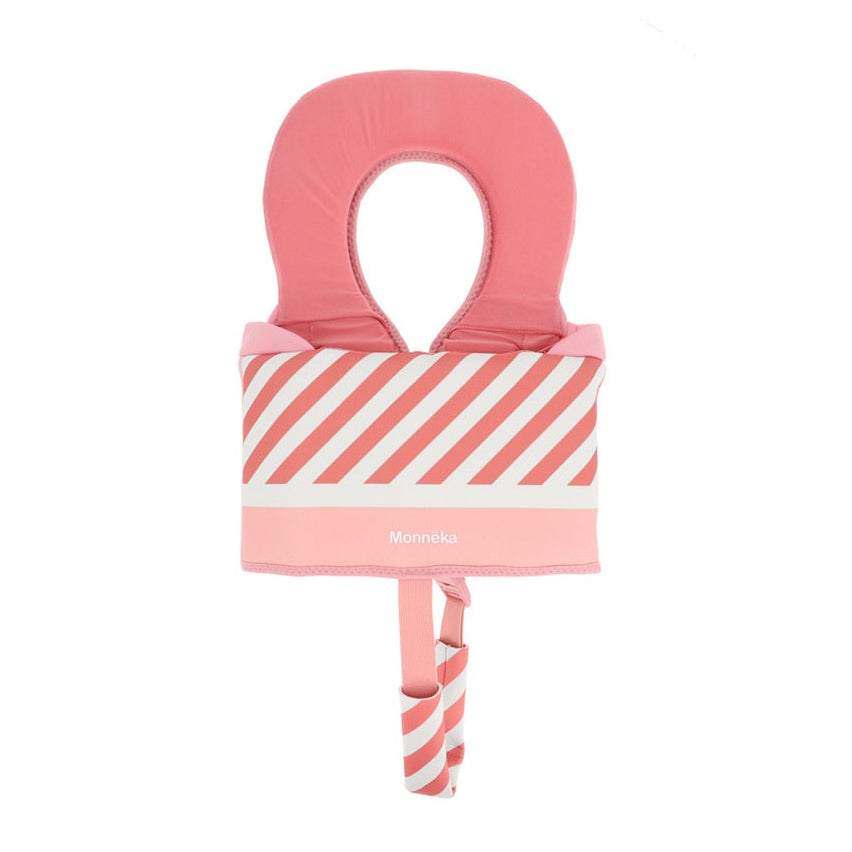 Monnëka Children's Floatation Swim Vest - Stripes Bloom & Blush (1-2 yrs)