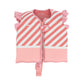 Monnëka Children's Floatation Swim Vest - Stripes Bloom & Blush (2-6 yrs)