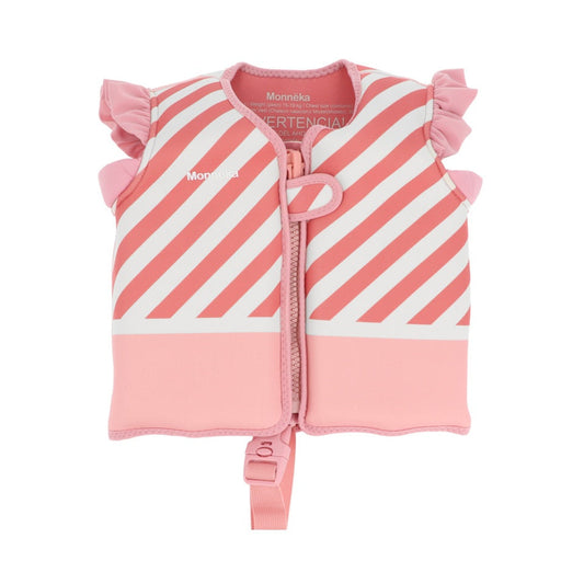 Monnëka Children's Floatation Swim Vest - Stripes Bloom & Blush (2-6 yrs)