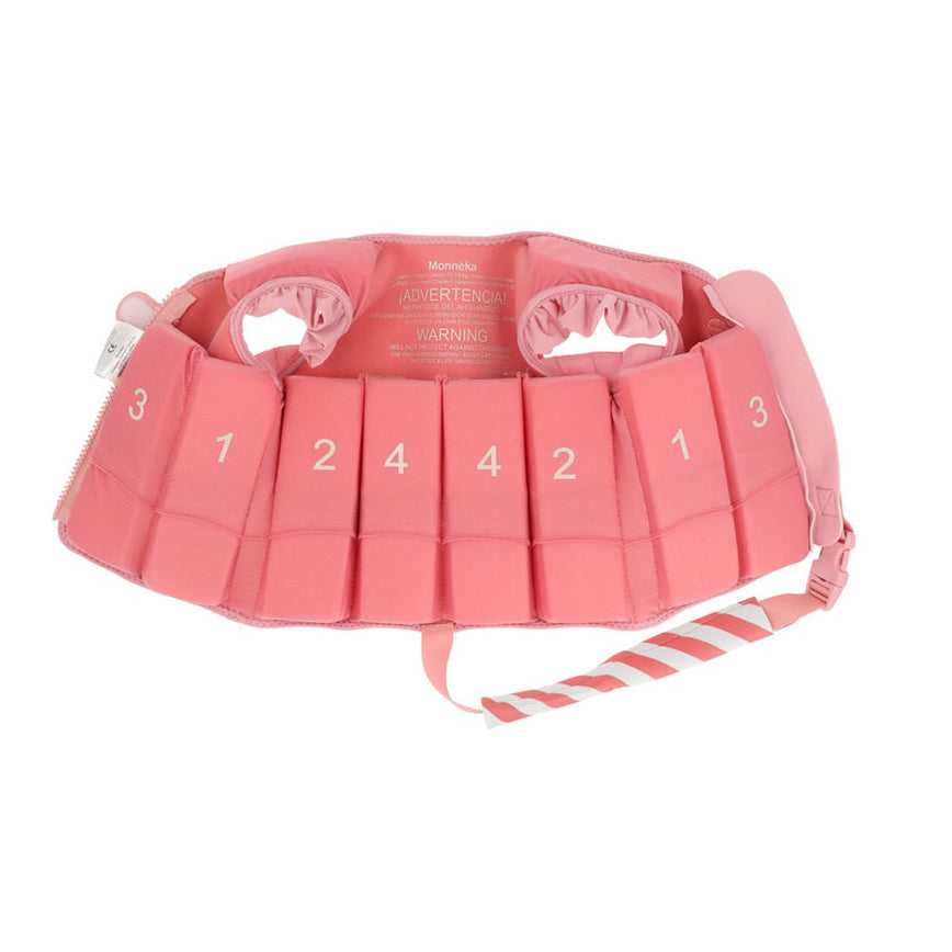 Monnëka Children's Floatation Swim Vest - Stripes Bloom & Blush (2-6 yrs)