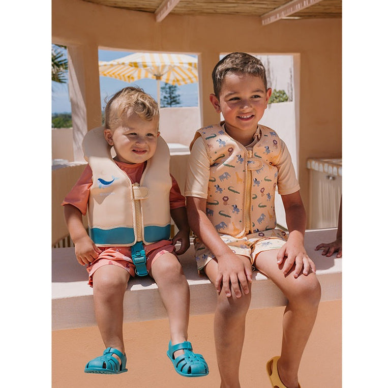 Monnëka Children's Floatation Swim Vest - Teal Whale (1-2 yrs)