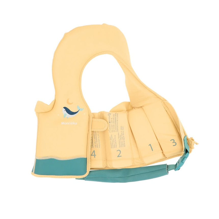 Monnëka Children's Floatation Swim Vest - Teal Whale (1-2 yrs)