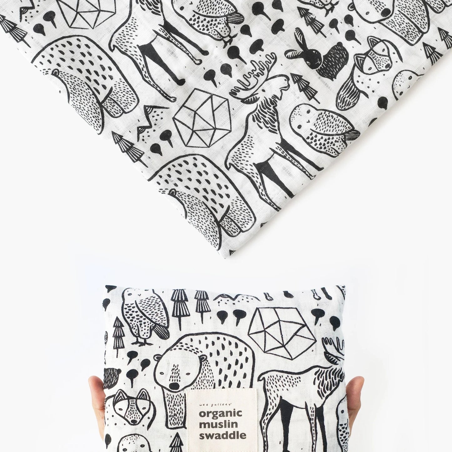 Wee Gallery Organic Sensory Muslin Swaddle - Nordic