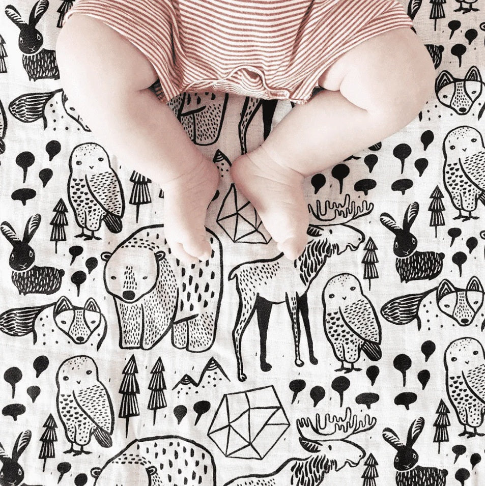 Wee Gallery Organic Sensory Muslin Swaddle - Nordic