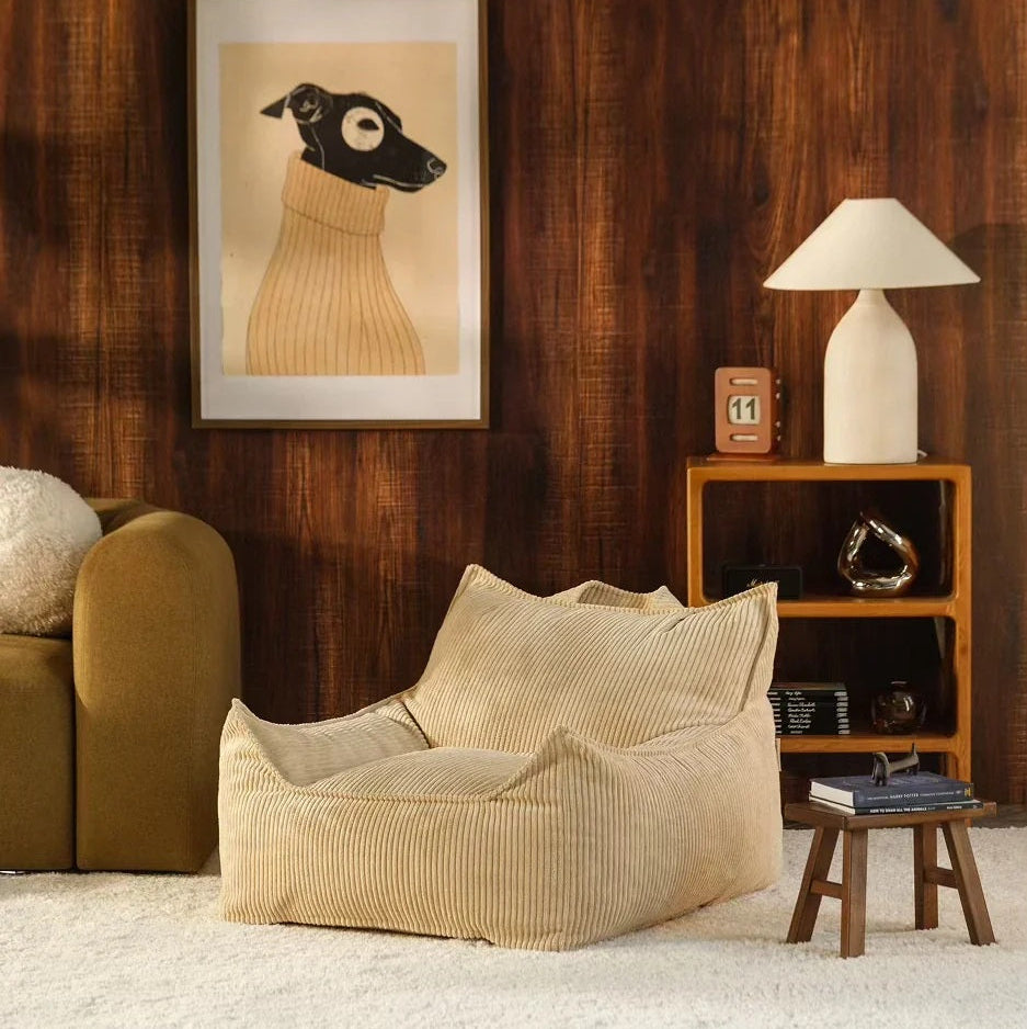 Wigiwama Club Teen Beanbag Chair - Corduroy Brown Sugar