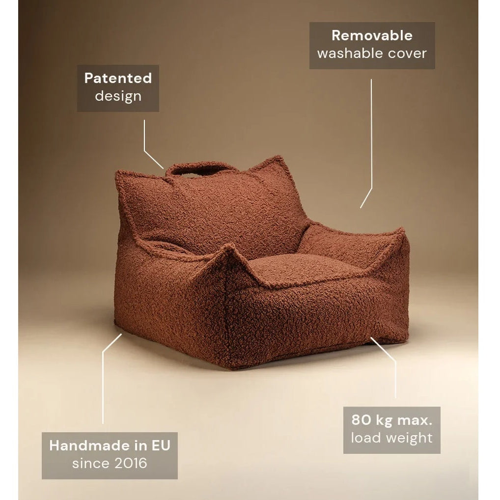 Wigiwama Club Teen Beanbag Chair - Warm Hazel